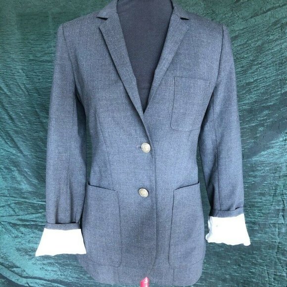 Talula Dark Grey Blazer Pinstripe Lining Sz 2 - Picture 7 of 7